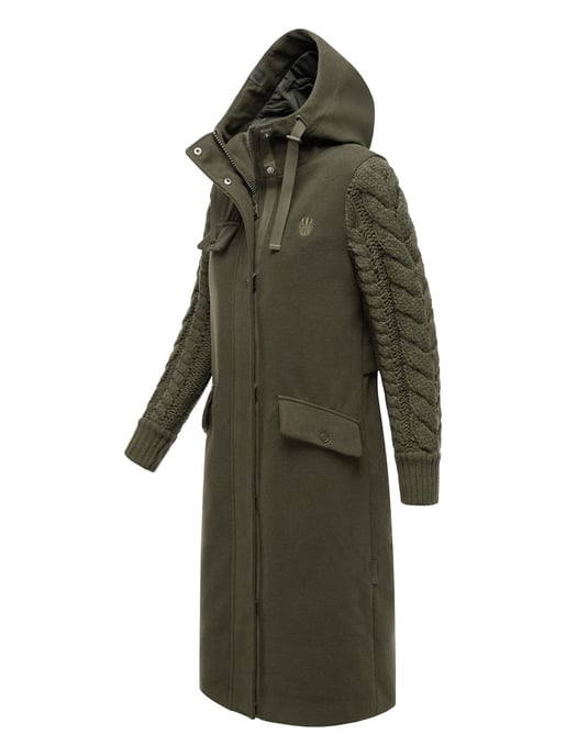 Navahoo Knit Babe dames wintermantel met gebreide mouwen - Image 3