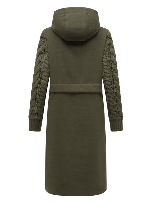 Navahoo Knit Babe dames wintermantel met gebreide mouwen - Image 4
