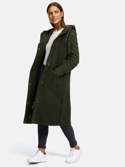 Navahoo Knit Babe dames wintermantel met gebreide mouwen - Image 6