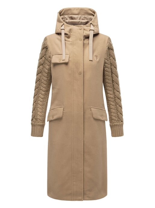 Navahoo Knit Babe dames wintermantel met gebreide mouwen - Image 2