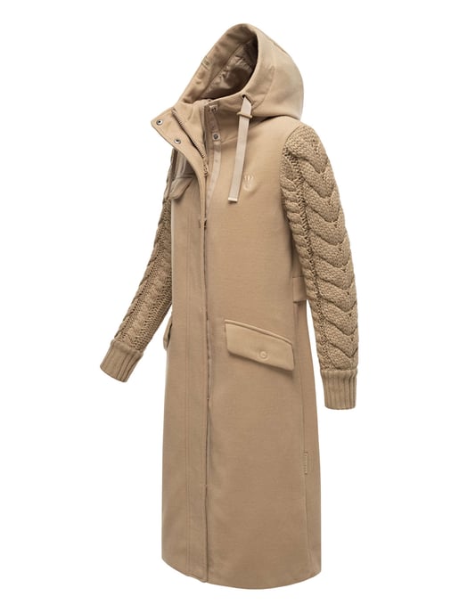 Navahoo Knit Babe dames wintermantel met gebreide mouwen - Image 3