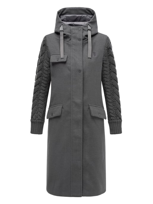Navahoo Knit Babe dames wintermantel met gebreide mouwen - Image 2