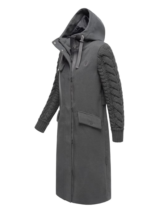 Navahoo Knit Babe dames wintermantel met gebreide mouwen - Image 3