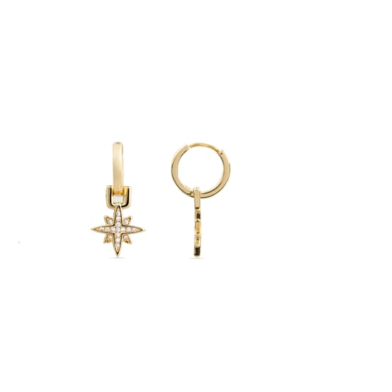 Luxenter 18k geelgoud vergulde briljant zirconia oorbellen - Sionqui - Image 1