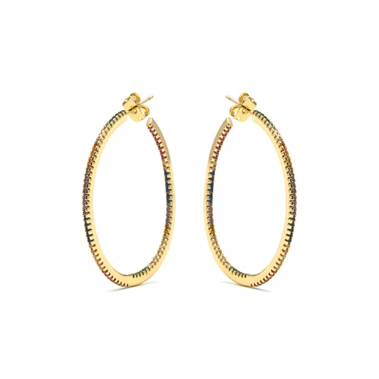 Luxenter oorbellen met glanzende 18k gouden afwerking zirkonia - Macare - Image 3
