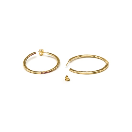 Luxenter oorbellen met glanzende 18k gouden afwerking zirkonia - Macare - Image 4