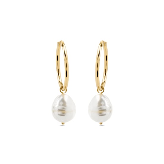 Luxenter oorbellen met 18k goudkleurige witte parel - Nemys - Image 3