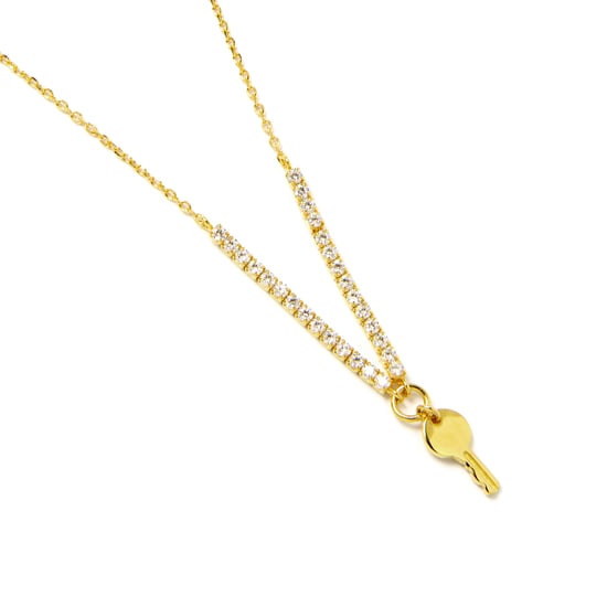 Luxenter Sterling Zilver 925 halsketting afgewerkt met 18K geel goud - Dikar - Image 3