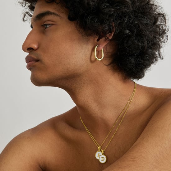 Luxenter collier in wit parelmoer afgewerkt in 18K geel goud - Alfabet - Image 2