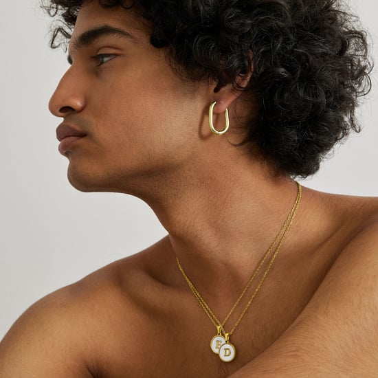 Luxenter collier in wit parelmoer afgewerkt in 18K geel goud - Alfabet - Image 2