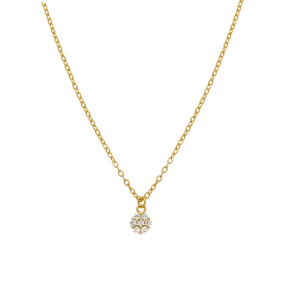 Luxenter collier in 925 sterling zilver en briljant zirkonia afgewerkt in 18k geelgoud - Oris - Image 1