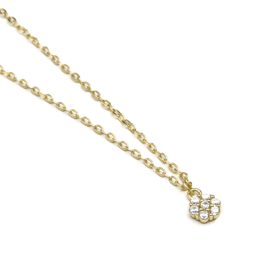 Luxenter collier in 925 sterling zilver en briljant zirkonia afgewerkt in 18k geelgoud - Oris - Image 3