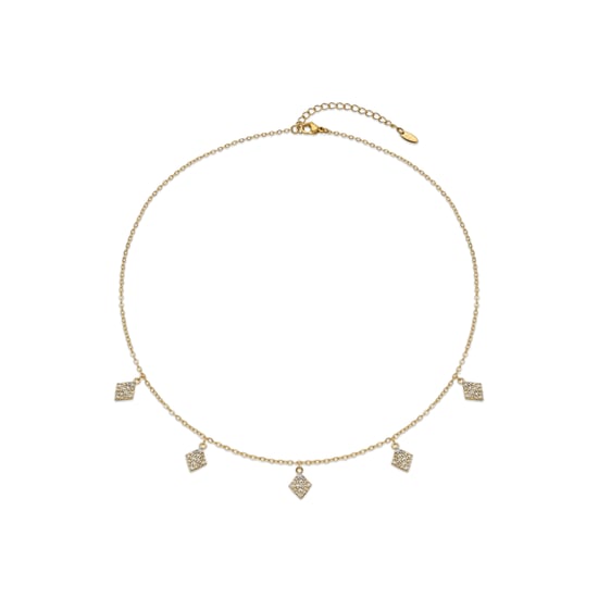 Luxenter halsketting met glanzende 18k goudfinish zirkonia - Tingi - Image 3