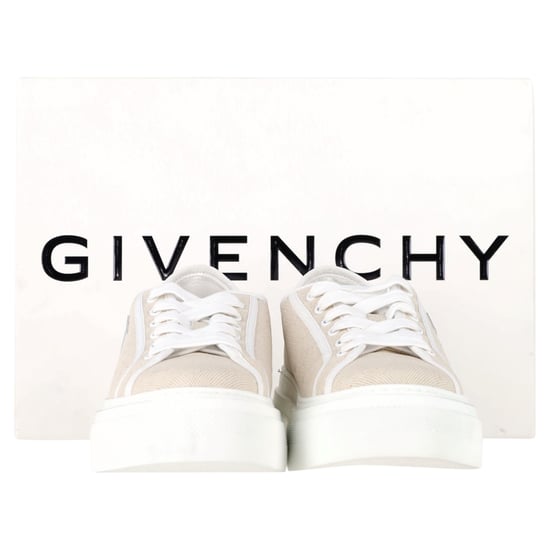 Givenchy City Platform Sneakers in Beige Canvas - Image 2