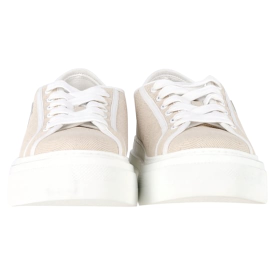Givenchy City Platform Sneakers in Beige Canvas - Image 3