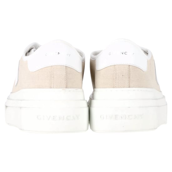 Givenchy City Platform Sneakers in Beige Canvas - Image 6