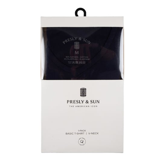 Presly & Sun Tee SS Steve V-Neck Zwart - Image 2