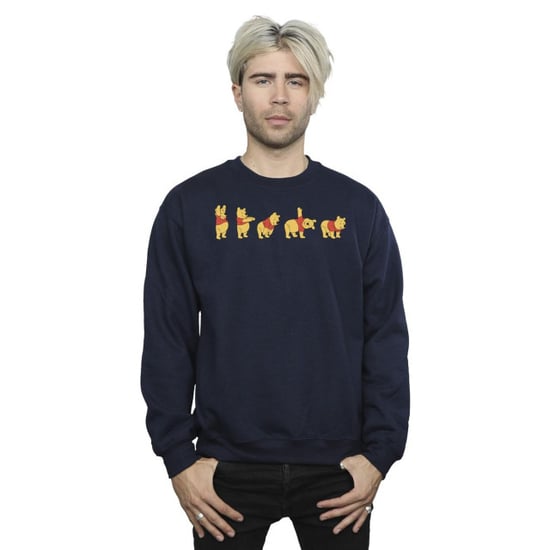 Disney Heren Winnie De Poeh Stretching Sweatshirt (Marineblauw) - Image 3