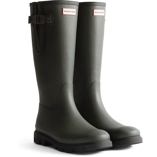 Hunter Downpour Verstelbare Laarzen Rubber Dames Donkergroen/Zwart Wellingtonlaarzen - Image 1