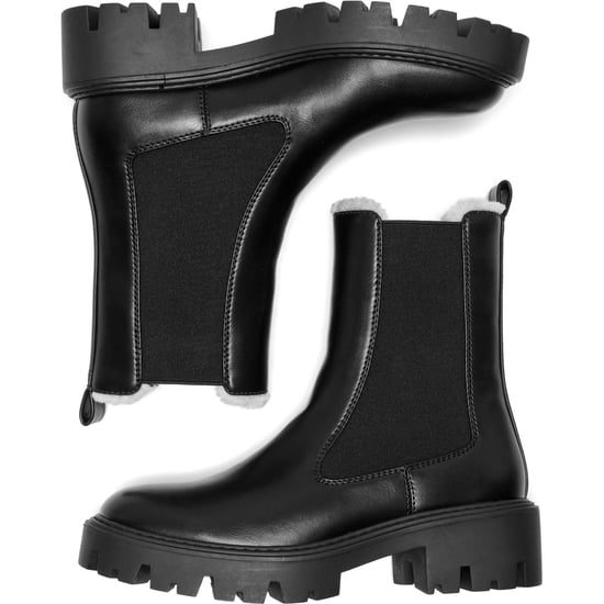 ENKELE BETTY-9 WARME GEVOERDE Polyurethaan Dames Zwarte Hak Enkelboots - Image 3