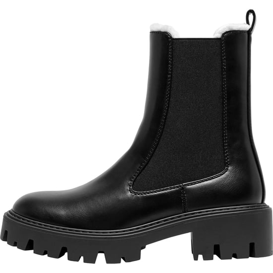 ENKELE BETTY-9 WARME GEVOERDE Polyurethaan Dames Zwarte Hak Enkelboots - Image 4