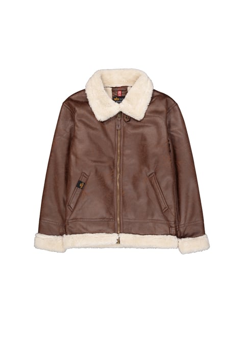 B-3 Faux Leather Bomber Jacket - Image 1
