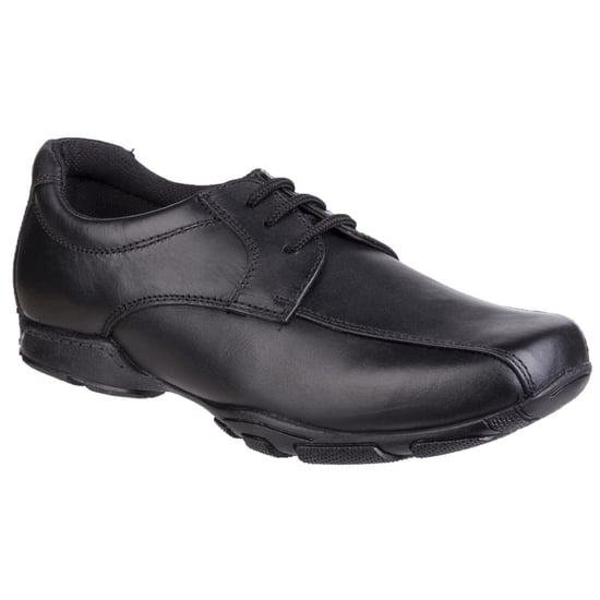 Hush Puppies Vincente Senior Leer Jongens Zwarte Loafers - Image 1