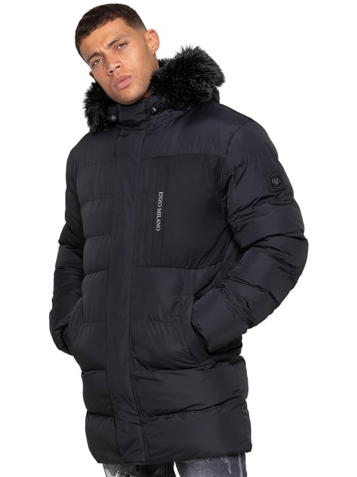 Enzo Milano | Heren Longline Puffer Jas - Image 2