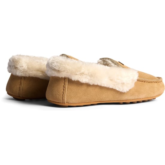 Hunter Dames Moccasin Slipper Sherpa Suède Dames Biscuit Slippers - Image 2