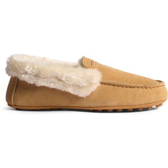 Hunter Dames Moccasin Slipper Sherpa Suède Dames Biscuit Slippers - Image 5