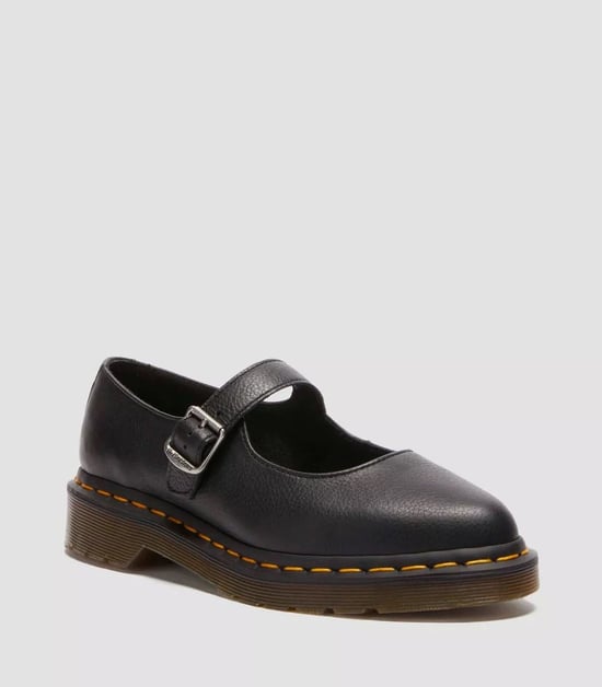 Dr. Martens Elphie Mary Jane Virginia Dames Schoenen Van Zwart Leer - Image 2