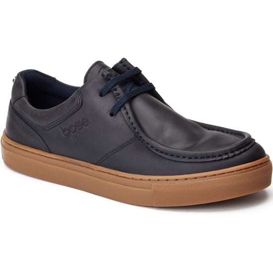 Base London Dalston Leren Herenschoenen Moccasins Navy - Image 1