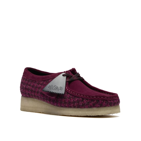 Clarks Originals Wallabee Textiel Dames Paarse Schoenen - Image 2