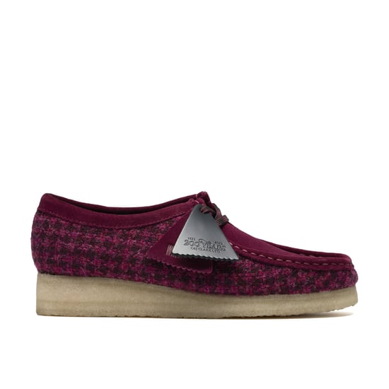 Clarks Originals Wallabee Textiel Dames Paarse Schoenen - Image 3