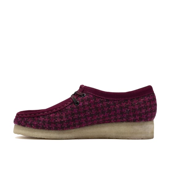 Clarks Originals Wallabee Textiel Dames Paarse Schoenen - Image 4