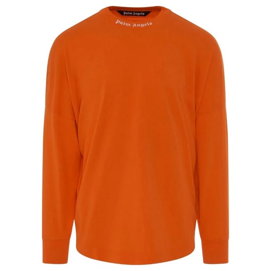 Palm Angels Heren Klassiek Logo T-shirt met lange mouwen (Oranje) - Image 1