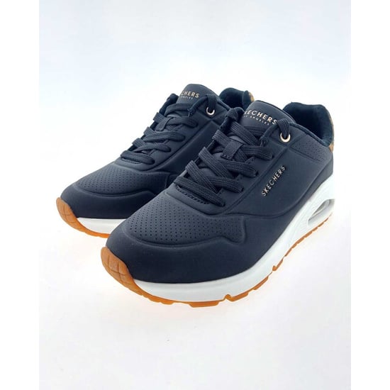 Skechers UNO - Jungle Nite Polyurethaan Dames Zwart/Leopard Sneakers - Image 2