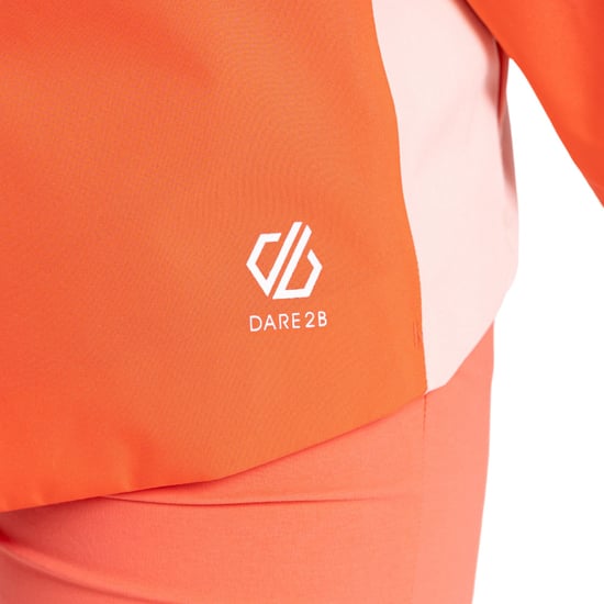 Dare 2B Dames/Dames Trail Colour Block Waterdichte Jas (Neon Peach) - Image 5