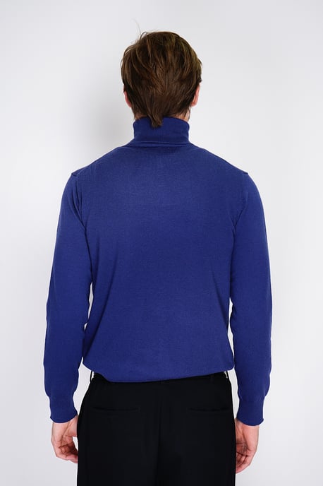 William de Faye - turtleneck sweater - BLEU NUIT - Image 2