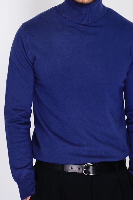 William de Faye - turtleneck sweater - BLEU NUIT - Image 4