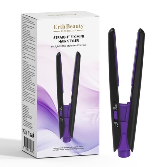 ErthSkin Straight Fix Mini Haarstyler Zwart - Image 2