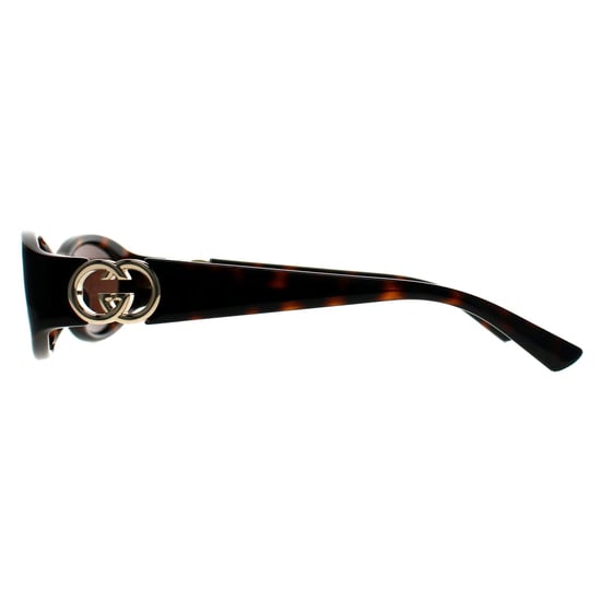 Gucci Ovaal Vrouwen Glimmend Donker Havana Donker Bruin GG1660S - Image 2