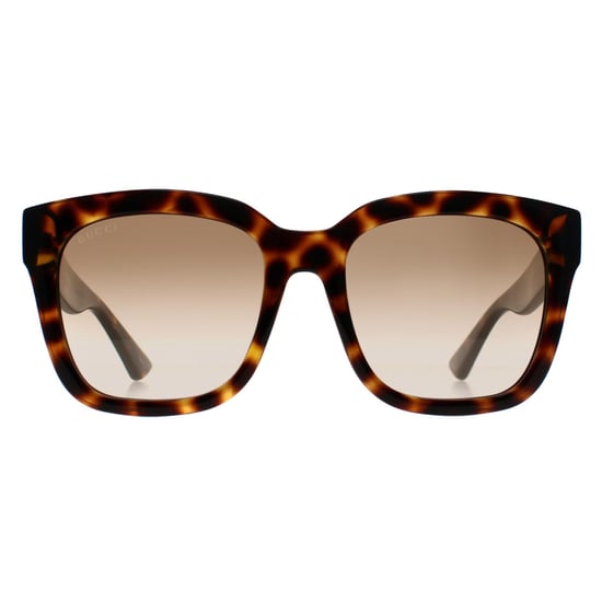 Gucci Vierkant Dames Glimmend Gevlekt Havana Bruin Kleurverloop GG1338S - Image 1