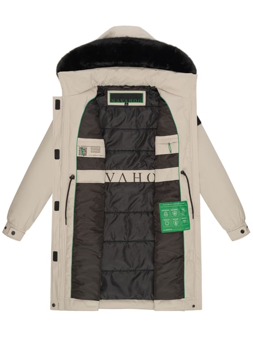 Navahoo Kaltwetterretter dames winterparka met imitatiebontkraag - Image 6