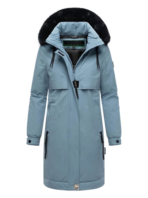 Navahoo Kaltwetterretter dames winterparka met imitatiebontkraag - Image 1