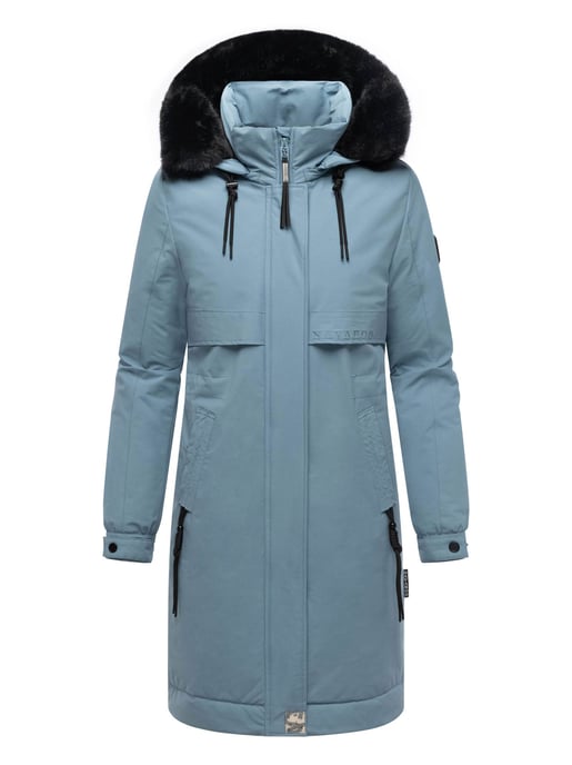 Navahoo Kaltwetterretter dames winterparka met imitatiebontkraag - Image 2