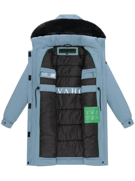 Navahoo Kaltwetterretter dames winterparka met imitatiebontkraag - Image 5