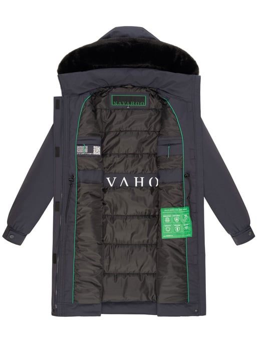 Navahoo Kaltwetterretter dames winterparka met imitatiebontkraag - Image 6