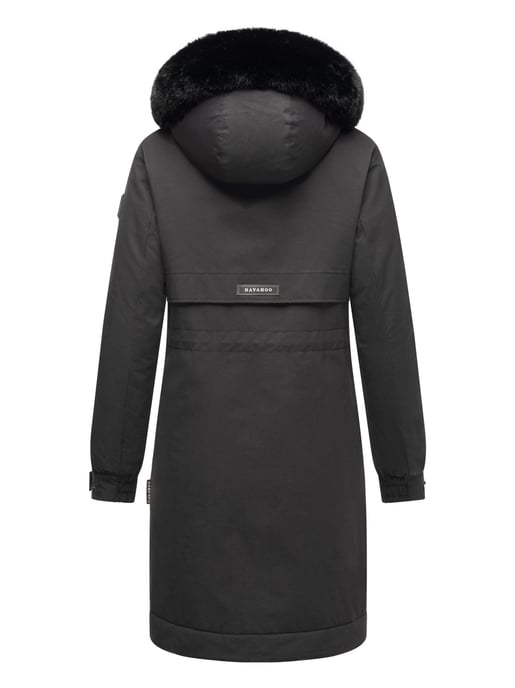 Navahoo Kaltwetterretter dames winterparka met imitatiebontkraag - Image 5