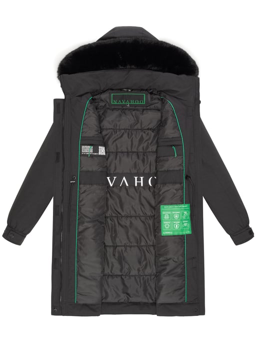 Navahoo Kaltwetterretter dames winterparka met imitatiebontkraag - Image 6